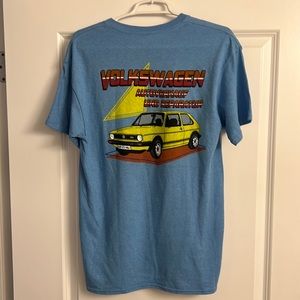 NEW Official Licensed VW Volkswagen Retro GTI MK1 70s Blue T-shirt